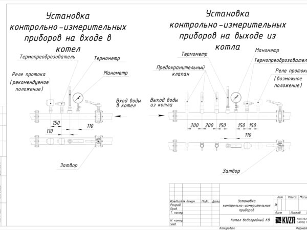 Установка контрольно-измерительных приборов Установка контрольно-измерительных приборов